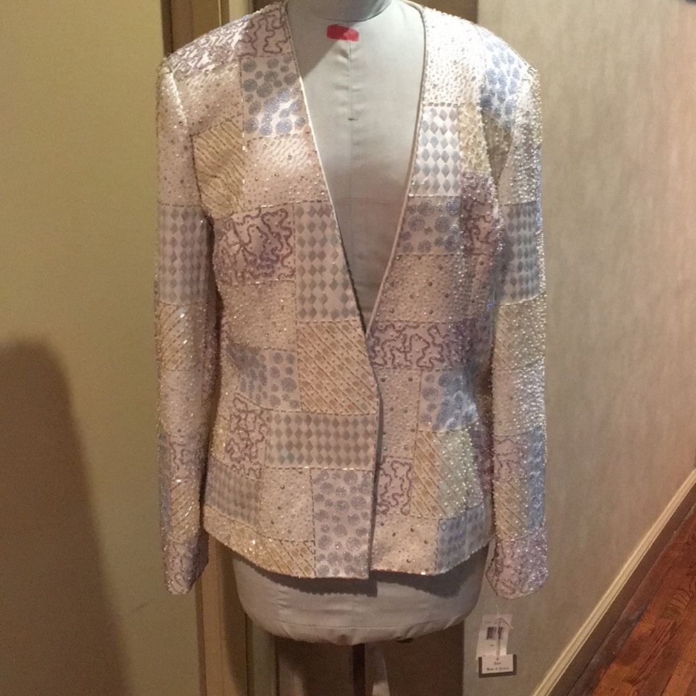 Vintage VIE by Victoria Royal beaded jacket sz. 14
